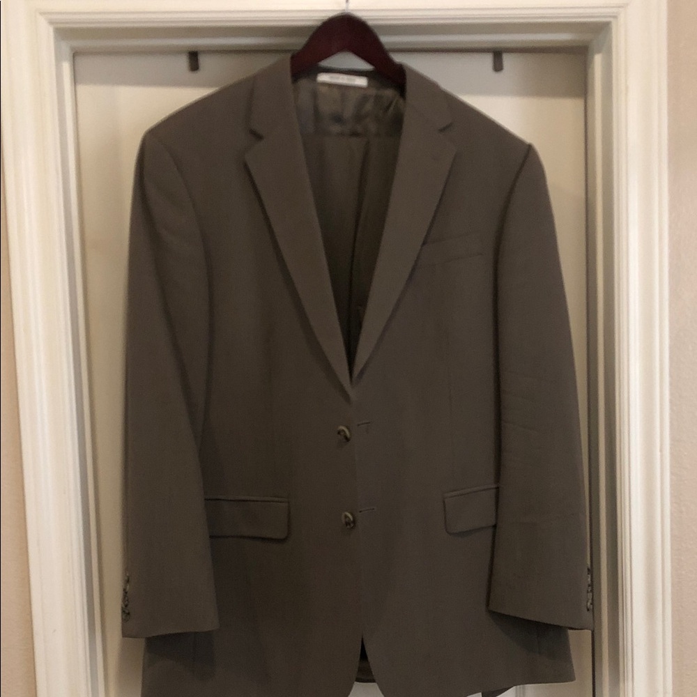 Kenneth Cole Men's Taupe/Brown Single-Breasted Suit Jacket with slacks size 38